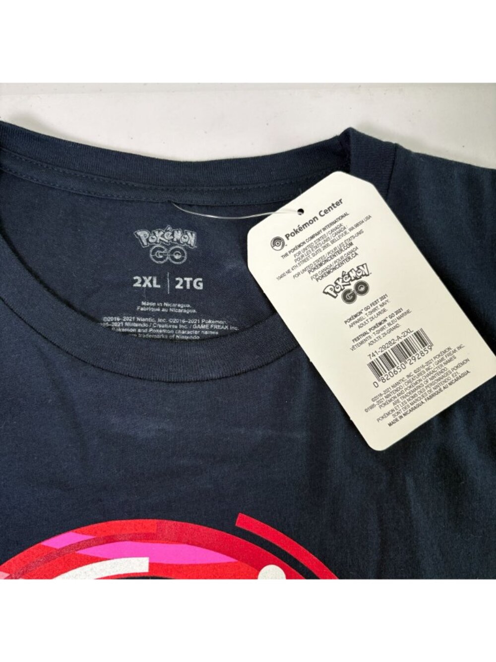 Pokemon Go Fest Festival 2021 T Shirt Size 2XL Blue Anime Short Sleeve Tee NWT - Picture 4 of 9